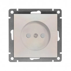 Розетка одноместная UNIVersal серия Афина б/з, с/у, з/ш, 16А, 220В, жемчуг (еврослот), механизм Розетка одноместная UNIVersal серия Афина б/з, с/у, з/ш, 16А, 220В, жемчуг (еврослот), механизм