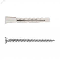 Дюбель универсальный нейлоновый PDU N 6х50 с шурупом 4х60 Zn (20 шт)