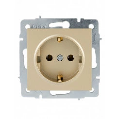 VESNA Розетка с/з ПБТ золото