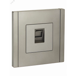 FORTE&PIANO Розетка компьютерная RJ45 кат.6 FP531 сталь IEK FORTE&PIANO Розетка компьютерная RJ45 кат.6 FP531 сталь IEK