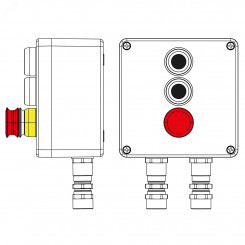 Взрывозащищенный пост управления из полиэстера CPE-P-05-(2xP1B(11)-1xP3E(11))-2xKA2MHK(C)1Ex d e IIC Т5 Gb / Ex tb IIIC T95°C Db IP66/КЗ