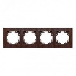 Рамка фактурная 4 поста универсальная UNIVersal Афина венге (еврослот) Рамка фактурная 4 поста универсальная UNIVersal Афина венге (еврослот)