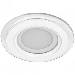 Светильник светодиодный ДВО-6w 4000K 480Лм со стеклом белый