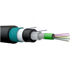 Кабель оптоволоконный OS2 - одномодовый - внутренний/наружный - в броне из стальной гофрированной ленты - огнестойкий - 12 волокон - LSZH Кабель оптоволоконный OS2 - одномодовый - внутренний/наружный - в броне из стальной гофрированной ленты - огнестойкий - 12 волокон - LSZH