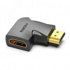 Адаптер переходник HDMI v2.0 19M на 19F, угол 90, контакты позолоченные