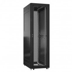 Шкаф серверный 52U 800х1200 передняя дверь: двустворчатая глухой металл IP51. задняя дверь: двустворчатая глухой металл IP51. боковые панели: глухой металл. цвет: черный RAL9005 