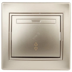 Переключатель, 10А-250В, СУ, Plano, шампань,1-103-04