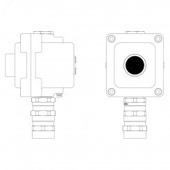 Взрывонепроницаемый пост управления из алюминия LCSD-01-B-MC-P1B(11)x1-PCMB-KA3MHK