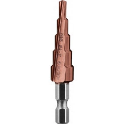 Сверло ступенчатое, 4-12мм, 5 ступеней, кобальтовое покрытие, КОБАЛЬТ, серия Профессионал