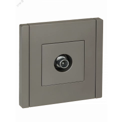 FORTE&PIANO Розетка TV проходная FP529 сталь IEK