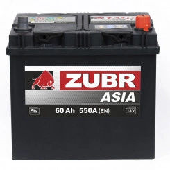 Аккумулятор автомобильный ZUBR Ultra Asia 60Ah R+ (нижний борт)