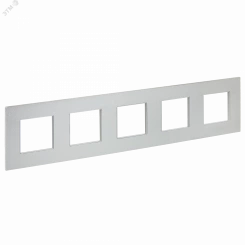 SKANDY Рамка 5-местная SK-F35S металл серебряный IEK
