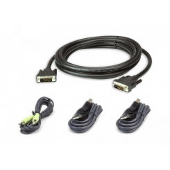 Кабель KVM DVI-D (Dual Link), USB, аудио, 3 м.