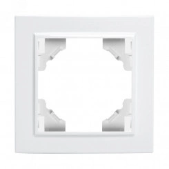 Рамка одноместная, Эрна, белый Stekker