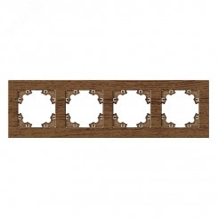Рамка четырехместная горизонтальная Афина венге (еврослот) Рамка четырехместная горизонтальная Афина венге (еврослот)