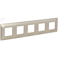 SKANDY Рамка 5-местная SK-F05Sh шампань IEK