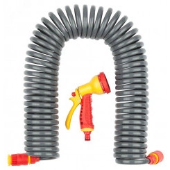 Набор поливочный: шланг спиральный 3/8''x15м, пистолет-распылитель, адаптеры PROLine Набор поливочный: шланг спиральный 3/8''x15м, пистолет-распылитель, адаптеры PROLine