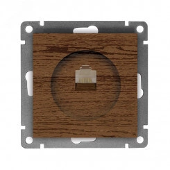 Розетка компьютерная одноместная UNIVersal серия Афина с/у, 1А, RJ45, венге (еврослот), механизм Розетка компьютерная одноместная UNIVersal серия Афина с/у, 1А, RJ45, венге (еврослот), механизм