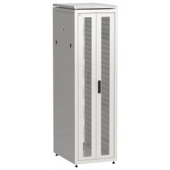 Шкаф напольный сетевой 19' LINEA N 42U 600х800мм передняя распашная перфорированная дверь задняя перфорированная серый Шкаф напольный сетевой 19' LINEA N 42U 600х800мм передняя распашная перфорированная дверь задняя перфорированная серый