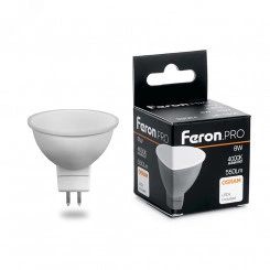 Лампа светодиодная LED 8вт 230в GU5.3 белый Feron.PRO