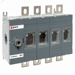 Рубильник 250A 4P без рукоятки управления TwinBlock EKF Рубильник 250A 4P без рукоятки управления TwinBlock EKF