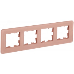 BRITE Рамка 4 поста РУ-4-2-Бр стекло дым. RE IEK