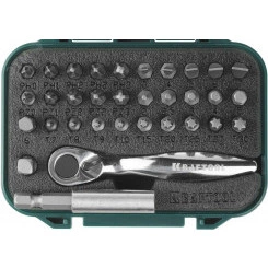 Набор бит ''EXPERT''с мини трещоткой 1/4'', , 33 предмета Набор бит ''EXPERT''с мини трещоткой 1/4'', , 33 предмета