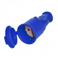 Разъем штепсельный UNIVersal с/з каучук с заглушкой 16А 250В IP44 цвет синий (еврослот) Разъем штепсельный UNIVersal с/з каучук с заглушкой 16А 250В IP44 цвет синий (еврослот)