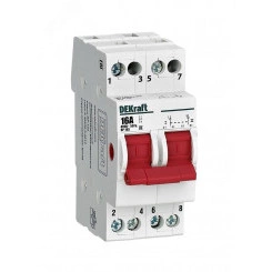 Выключатель-разъединитель трехпозиционный 2P 16A ВР-103 Выключатель-разъединитель трехпозиционный 2P 16A ВР-103