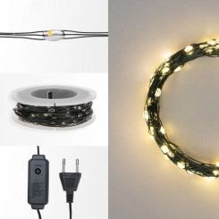 Гирлянда светодиодная Роса с контроллером 50м 500LED теплый белый IP20 230В зеленый провод Гирлянда светодиодная Роса с контроллером 50м 500LED теплый белый IP20 230В зеленый провод