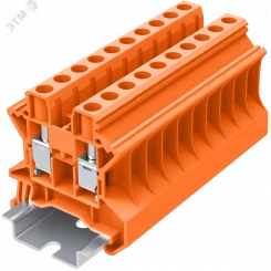 Клемма TU 1-1 винтовая, сечение 6 мм. кв., оранжевая