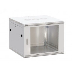 Шкаф настенный 19' TERACOM PRO 9U 600х600 мм дверь стеклянная с замком-ручкой серый Шкаф настенный 19' TERACOM PRO 9U 600х600 мм дверь стеклянная с замком-ручкой серый