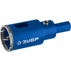 Коронка алмазная с центрирующим сверлом для дрели d 40 мм по керамике и стеклу, Р60, трехгр хвостовик, Профессионал Коронка алмазная с центрирующим сверлом для дрели d 40 мм по керамике и стеклу, Р60, трехгр хвостовик, Профессионал