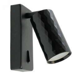 Светильник ДБО GU10 без лампы наклонный с выключателем черный Светильник ДБО GU10 без лампы наклонный с выключателем черный