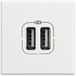 Axl Разъем для зарядки 2хUSB белый Axl Разъем для зарядки 2хUSB белый