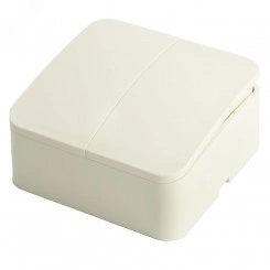 Выключатель 2-клавишный 250В 10А серия София слоновая кость STEKKER