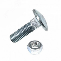 Болт DIN603 мебельный оцинк. М6х30 с гайкой (10 шт) - пакет Tech-Krep Болт DIN603 мебельный оцинк. М6х30 с гайкой (10 шт) - пакет Tech-Krep