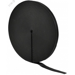 Монтажная текстильная лента 20мм (50м) чёрная IEK Монтажная текстильная лента 20мм (50м) чёрная IEK