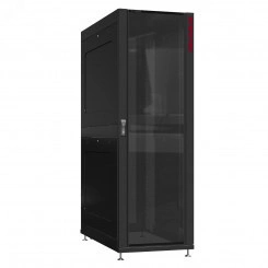Шкаф серверный 24U 800х1200 передняя дверь: стекло IP41. задняя дверь: одностворчатая перфорированная IP20. боковые панели: глухой металл. цвет: черный RAL9005 