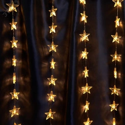 Гирлянда занавес Звездочки LED 2700К 2x1м Гирлянда занавес Звездочки LED 2700К 2x1м