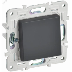 SKANDY Выключатель 1-клавишный проходной 10А SK-V02T титан IEK SKANDY Выключатель 1-клавишный проходной 10А SK-V02T титан IEK