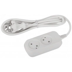 Удлинитель электрический 2 розетки без заземления 1,5м ПВС 2x0.75мм2 UDL-10-215 Greenline ЭРА