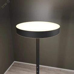 Светодиодный светильник RVE-LBX-CIELO-2150х600-T-DIM (Торшер круг 600х600х80мм 42Вт напольный 4000K стойка 2060х400мм черный)