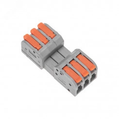 Клемма СМК 222-423R проходная разъемная 3 полюса серая 0,2-2,5/4мм2 Клемма СМК 222-423R проходная разъемная 3 полюса серая 0,2-2,5/4мм2