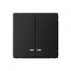 ARTGALLERY 2-клавишный выключатель с подсветкой, сх.5а, 10АХ, механизм, карбон ARTGALLERY 2-клавишный выключатель с подсветкой, сх.5а, 10АХ, механизм, карбон