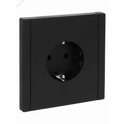 FORTE&PIANO Розетка 1-местная с заземлением без защитных шторок винтовое крепление 16А FP116 черный IEK FORTE&PIANO Розетка 1-местная с заземлением без защитных шторок винтовое крепление 16А FP116 черный IEK