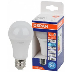 Лампа светодиодная LED 12Вт Е27 6500К 1055Лм груша 220В (замена 100Вт) OSRAM