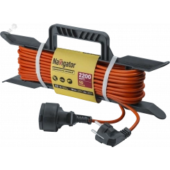 Удлинитель силовой NPE-F-30-E-3x1 на рамке c/з 30м ПВС 3х1 2200 Вт IP44