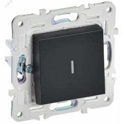 SKANDY Выключатель 1-клавишный с индикацией 10А SK-V07Bl черный IEK SKANDY Выключатель 1-клавишный с индикацией 10А SK-V07Bl черный IEK