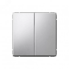 ARTGALLERY 2-клавишный выключатель, сх.5, 10АХ, механизм, алюминий ARTGALLERY 2-клавишный выключатель, сх.5, 10АХ, механизм, алюминий